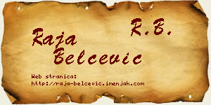 Raja Belčević vizit kartica